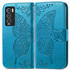 Leather Case Stands Butterfly Flip Cover Holder for Realme GT Master Explorer 5G Blue