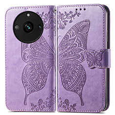 Leather Case Stands Butterfly Flip Cover Holder for Realme Narzo 60 5G Clove Purple