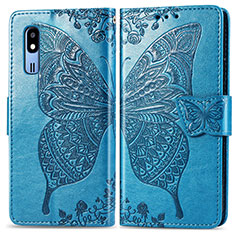 Leather Case Stands Butterfly Flip Cover Holder for Samsung Galaxy A2 Core A260F A260G Blue