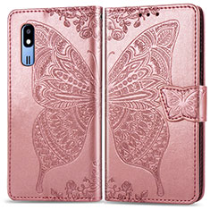 Leather Case Stands Butterfly Flip Cover Holder for Samsung Galaxy A2 Core A260F A260G Pink