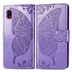 Leather Case Stands Butterfly Flip Cover Holder for Samsung Galaxy A20 SC-02M SCV46 Clove Purple