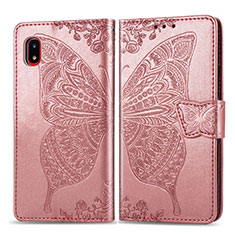 Leather Case Stands Butterfly Flip Cover Holder for Samsung Galaxy A20 SC-02M SCV46 Pink