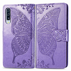 Leather Case Stands Butterfly Flip Cover Holder for Samsung Galaxy A30S Clove Purple