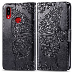 Leather Case Stands Butterfly Flip Cover Holder for Samsung Galaxy M01s Black