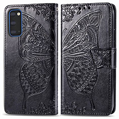 Leather Case Stands Butterfly Flip Cover Holder for Samsung Galaxy S20 Black