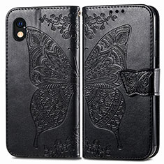 Leather Case Stands Butterfly Flip Cover Holder for Sony Xperia Ace III Black