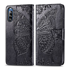 Leather Case Stands Butterfly Flip Cover Holder for Sony Xperia L4 Black