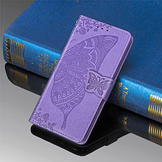 Leather Case Stands Butterfly Flip Cover Holder for Xiaomi Redmi 9 Prime India Clove Purple