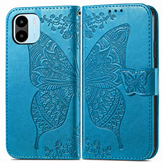 Leather Case Stands Butterfly Flip Cover Holder for Xiaomi Redmi A1 Blue