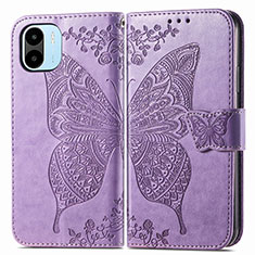 Leather Case Stands Butterfly Flip Cover Holder for Xiaomi Redmi A2 Clove Purple
