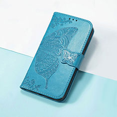 Leather Case Stands Butterfly Flip Cover Holder S01D for Huawei Enjoy 50z Blue