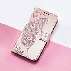 Leather Case Stands Butterfly Flip Cover Holder S01D for Huawei Honor 90 5G Rose Gold