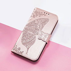 Leather Case Stands Butterfly Flip Cover Holder S01D for Huawei Honor Magic5 5G Rose Gold