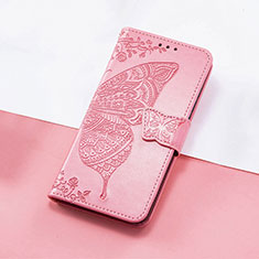 Leather Case Stands Butterfly Flip Cover Holder S01D for Huawei Nova 10 Hot Pink