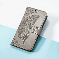 Leather Case Stands Butterfly Flip Cover Holder S01D for Huawei Nova 9 Pro Gray