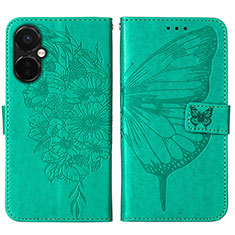 Leather Case Stands Butterfly Flip Cover Holder Y01B for OnePlus Nord CE 3 5G Green
