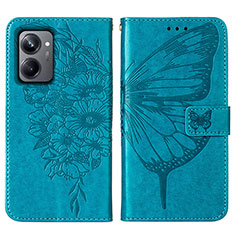 Leather Case Stands Butterfly Flip Cover Holder Y01B for Realme 10 Pro 5G Blue
