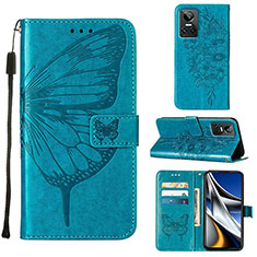 Leather Case Stands Butterfly Flip Cover Holder Y01B for Realme GT Neo3 5G Blue
