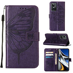 Leather Case Stands Butterfly Flip Cover Holder Y01B for Realme GT Neo3 5G Purple