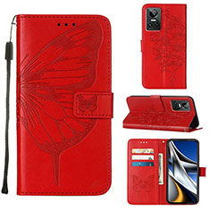 Leather Case Stands Butterfly Flip Cover Holder Y01B for Realme GT Neo3 5G Red