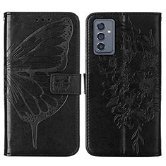 Leather Case Stands Butterfly Flip Cover Holder Y01B for Samsung Galaxy A05s Black