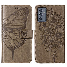 Leather Case Stands Butterfly Flip Cover Holder Y01B for Samsung Galaxy A05s Gray