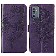 Leather Case Stands Butterfly Flip Cover Holder Y01B for Samsung Galaxy A05s Purple
