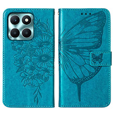 Leather Case Stands Butterfly Flip Cover Holder YB1 for Huawei Honor X6a Blue