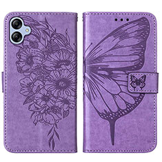 Leather Case Stands Butterfly Flip Cover Holder YB1 for Samsung Galaxy A04E Clove Purple