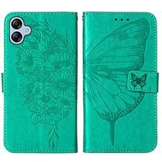 Leather Case Stands Butterfly Flip Cover Holder YB1 for Samsung Galaxy A04E Green
