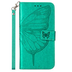 Leather Case Stands Butterfly Flip Cover Holder YB2 for Xiaomi Mi 12 Lite NE 5G Green