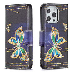 Leather Case Stands Butterfly Flip Cover L07 Holder for Apple iPhone 14 Pro Mixed