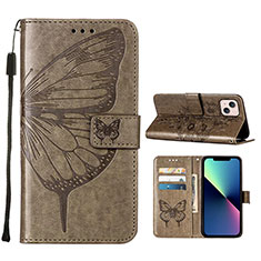 Leather Case Stands Butterfly Flip Cover L10 Holder for Apple iPhone 13 Dark Gray