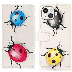 Leather Case Stands Fashionable Pattern Flip Cover A07 Holder for Apple iPhone 13 Colorful