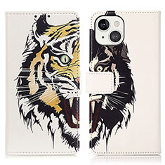 Leather Case Stands Fashionable Pattern Flip Cover A07 Holder for Apple iPhone 13 Mini Black
