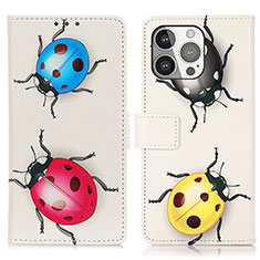 Leather Case Stands Fashionable Pattern Flip Cover A07 Holder for Apple iPhone 13 Pro Colorful