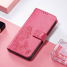 Leather Case Stands Fashionable Pattern Flip Cover H04 Holder for Apple iPhone 13 Mini Hot Pink