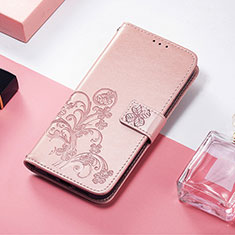 Leather Case Stands Fashionable Pattern Flip Cover H04 Holder for Apple iPhone 13 Pro Rose Gold