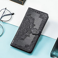Leather Case Stands Fashionable Pattern Flip Cover H06 Holder for Apple iPhone 14 Black