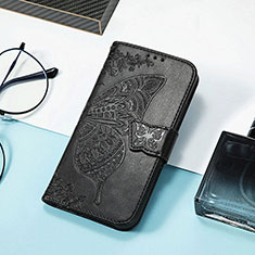 Leather Case Stands Fashionable Pattern Flip Cover H08 Holder for Apple iPhone 13 Black