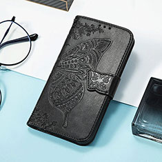 Leather Case Stands Fashionable Pattern Flip Cover H08 Holder for Apple iPhone 13 Pro Black