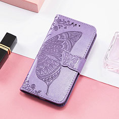 Leather Case Stands Fashionable Pattern Flip Cover H08 Holder for Apple iPhone 13 Pro Clove Purple