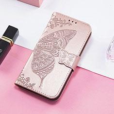 Leather Case Stands Fashionable Pattern Flip Cover H08 Holder for Apple iPhone 13 Pro Max Rose Gold