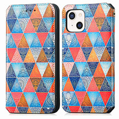 Leather Case Stands Fashionable Pattern Flip Cover H09 Holder for Apple iPhone 13 Mini Mixed
