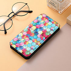 Leather Case Stands Fashionable Pattern Flip Cover H10 Holder for Apple iPhone 14 Plus Hot Pink