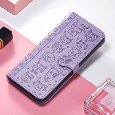 Leather Case Stands Fashionable Pattern Flip Cover H11 Holder for Apple iPhone 13 Pro Max Purple