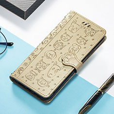 Leather Case Stands Fashionable Pattern Flip Cover H11 Holder for Apple iPhone 14 Pro Max Gold