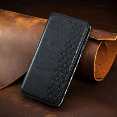 Leather Case Stands Fashionable Pattern Flip Cover H14 Holder for Apple iPhone 14 Black