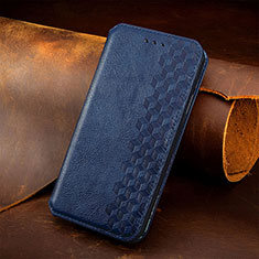 Leather Case Stands Fashionable Pattern Flip Cover H14 Holder for Apple iPhone 14 Pro Max Blue