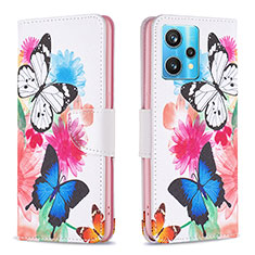 Leather Case Stands Fashionable Pattern Flip Cover Holder B01F for Realme 9 Pro+ Plus 5G Colorful